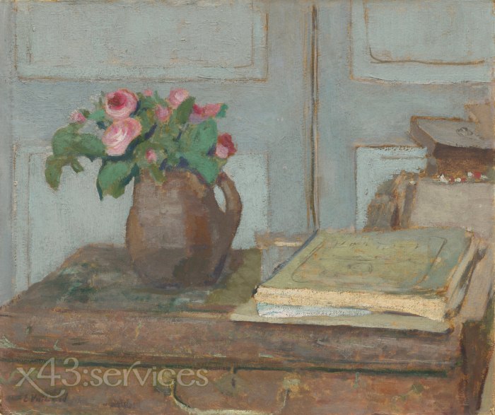 Edouard Vuillard - Der Farbkasten des Kuenstlers und Moos Rosen - The Artist s Paint Box and Moss Roses